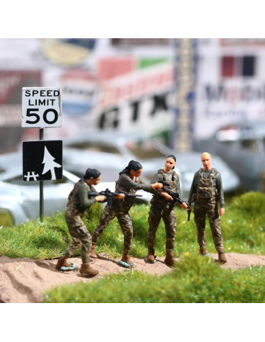 Figuras de Soldados Femeninos 1:64 Diorama Depot - Miniaturas Tácticas