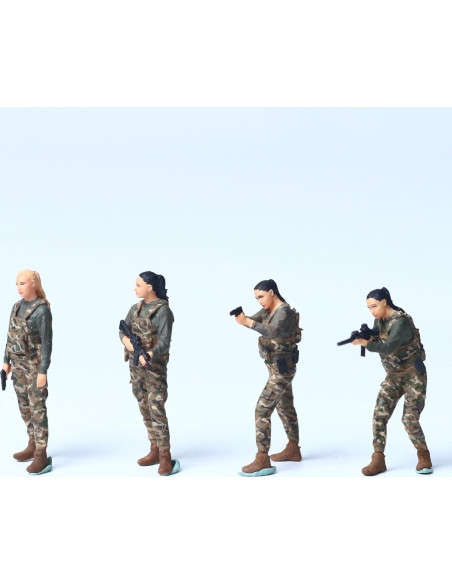 Figuras de Soldados Femeninos 1:64 Diorama Depot - Miniaturas Tácticas