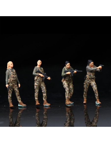 Figuras de Soldados Femeninos 1:64 Diorama Depot - Miniaturas Tácticas