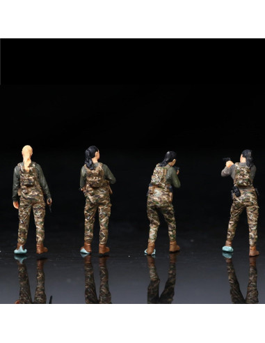 Figuras de Soldados Femeninos 1:64 Diorama Depot - Miniaturas Tácticas