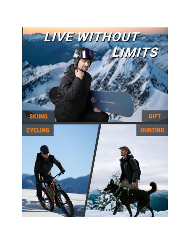 Chaqueta Calentada YHQ 12V 20000mAh para Hombre - Negro XL