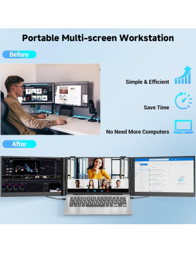 Extensor de Pantalla Portátil 14" FHD 1080P S8 PRO USB-C