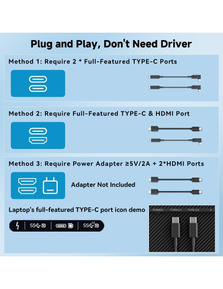 Extensor de Pantalla Portátil 14" FHD 1080P S8 PRO USB-C