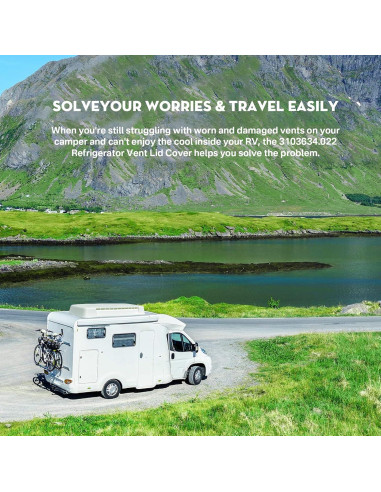 Cubierta de Ventilación de Techo Earthtec 3103634.022 para Refrigerador Dometic