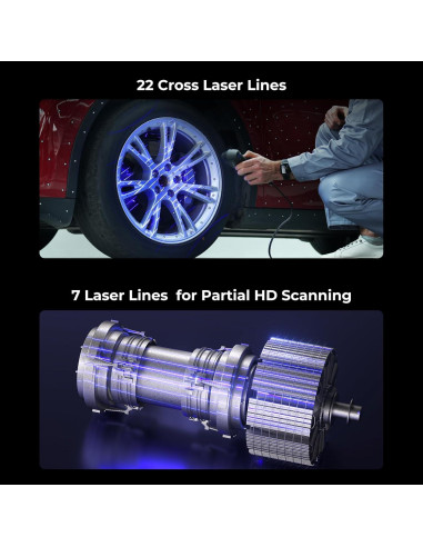 Escáner 3D Creality CR-Scan Raptor Pro, 0.02mm, 60fps, 5mm a 4m