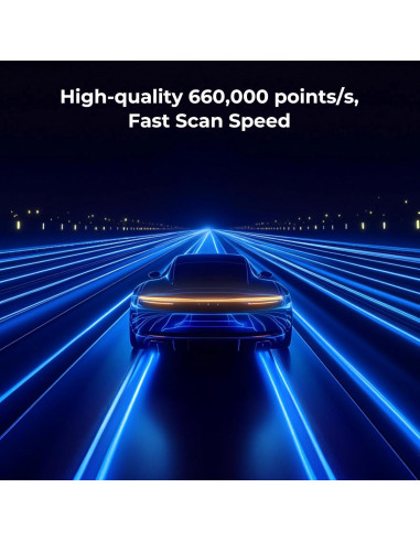 Escáner 3D Creality CR-Scan Raptor Pro, 0.02mm, 60fps, 5mm a 4m