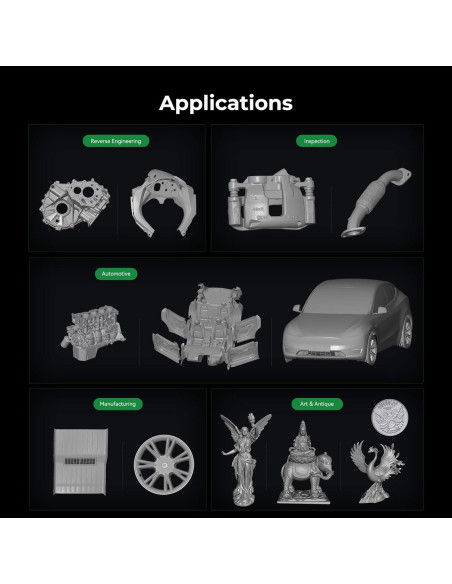 Escáner 3D Creality CR-Scan Raptor Pro, 0.02mm, 60fps, 5mm a 4m