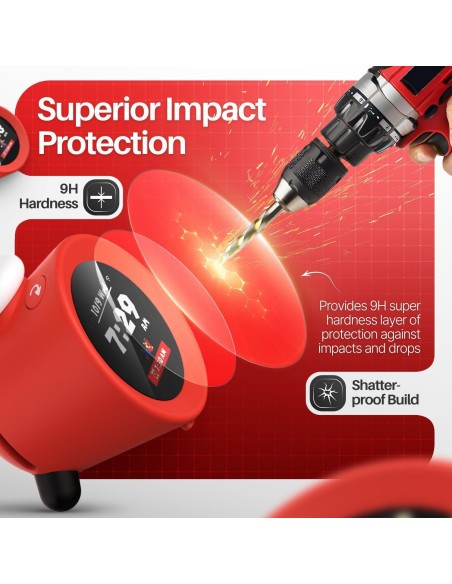 Protector de Pantalla TNP para Reloj Despertador Nintendo Alarmo - Vidrio Templado HD 9H, Paquete de 2