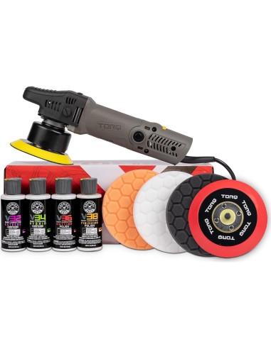Pulidora Orbital Aleatoria Chemical Guys BUF_503X + Kit Cerámico