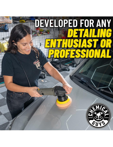 Pulidora Orbital Aleatoria Chemical Guys BUF_503X + Kit Cerámico