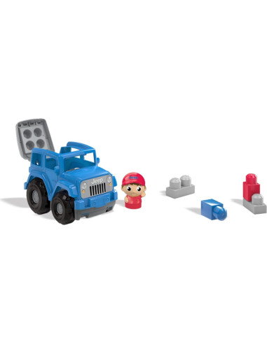 Juego de Construcción Mega Bloks Jeep Pequeño Todo Terreno Azul