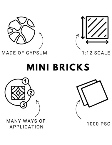 1000 Ladrillos Miniatura Rojos para Manualidades REDUCIO!