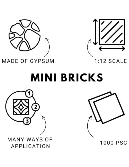 1000 Ladrillos Miniatura Rojos para Manualidades REDUCIO!