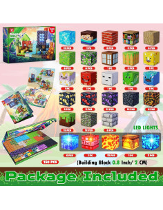 Bloques Magnéticos GraceDuck 150 PCS Volcán LED Juguete 3+ 2