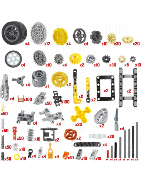 Juego de 854 Piezas Technic Zylopa - Engranajes y Accesorios