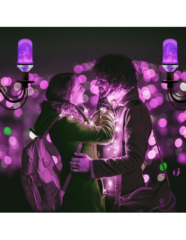 Bombilla LED E26 Yewclls con Efecto Llama 4 Modos 1.8W