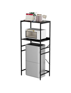 Estante Ajustable para Mini Nevera QieerHior Negro 2 Niveles