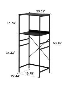 Estante Ajustable para Mini Nevera QieerHior Negro 2 Niveles 2
