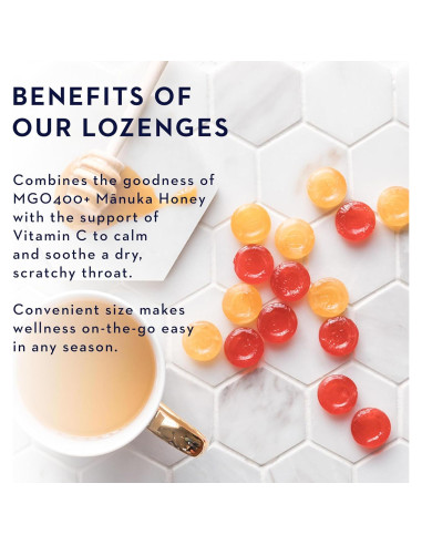 Caramelos de Miel de Manuka Manuka Health 58 Unidades Grosella Negra