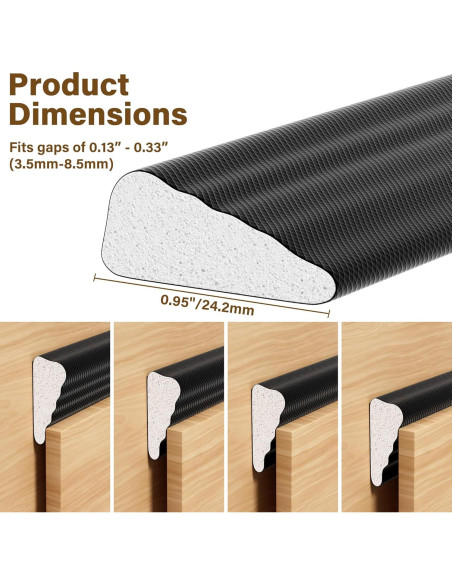 Tira de Sellado para Ventanas GCJUYA 299.72 cm Negro Aislante