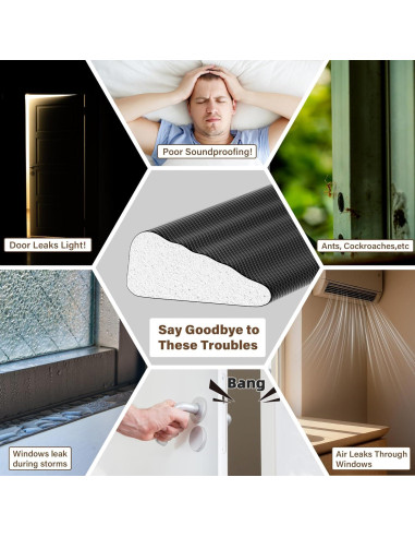 Tira de Sellado para Ventanas GCJUYA 299.72 cm Negro Aislante