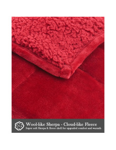 Manta con peso Topblan 6.8kg Sherpa Burdeos 152x203cm 2