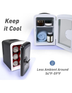 Mini Nevera Iceblue 4L Negra Portátil para Belleza y Bebidas 2
