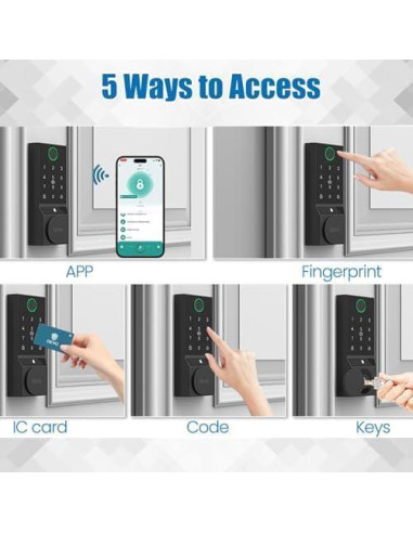 Cerradura Inteligente Devo G2 Huella Dactilar Bluetooth IP54