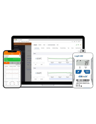 Registrador de Datos de Temperatura y Humedad Elitech Loget260-TH