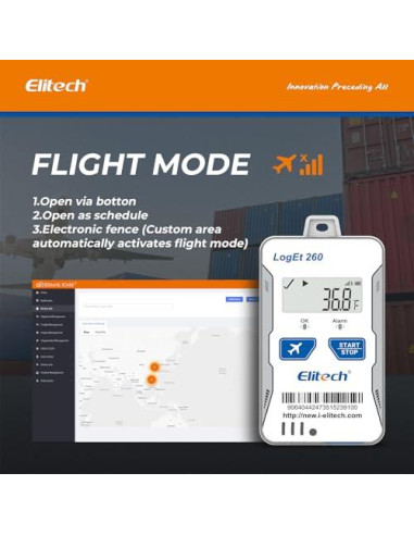 Registrador de Datos de Temperatura y Humedad Elitech Loget260-TH