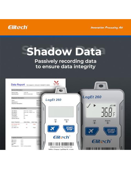 Registrador de Datos de Temperatura y Humedad Elitech Loget260-TH