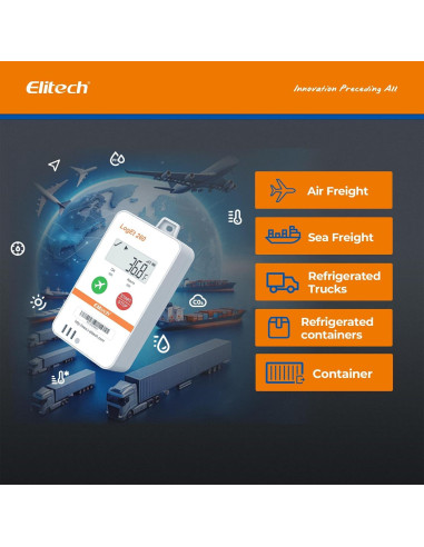 Registrador de Datos de Temperatura y Humedad Elitech Loget260-TH