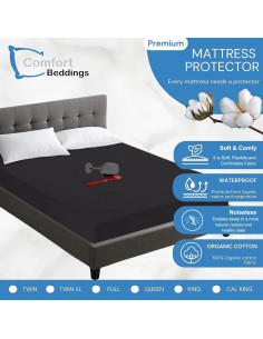 Protector de Colchón Twin XL Comfort Beddings 100% Algodón Impermeable 2