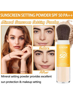 Polvo Fijador Solar Mineral SPF 50 DWDiWen - Control de Aceite 2