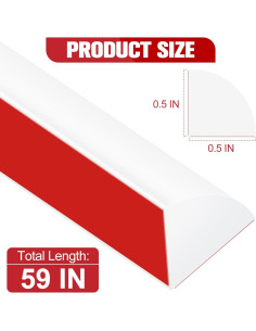 Moldura Cuartera Flexible ToLanbbt 149.86 cm Blanca PVC 2