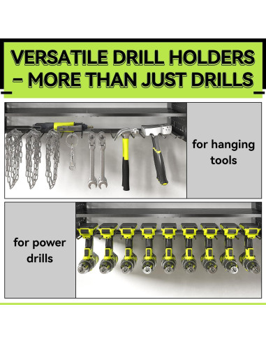 Organizador de Herramientas Eléctricas KAFAHOM Montaje en Pared 4 Estantes