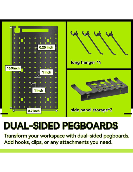 Organizador de Herramientas Eléctricas KAFAHOM Montaje en Pared 4 Estantes