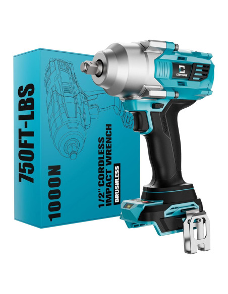 Llave de impacto inalámbrica 1/2" Cerycose 750 pies-libras