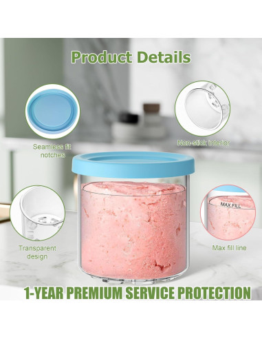 4 Tazas Ninja Creami 16oz Psasrm Aisladas Reutilizables