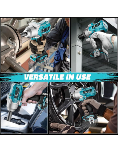 Llave de impacto inalámbrica 1/2" Cerycose 750 pies-libras