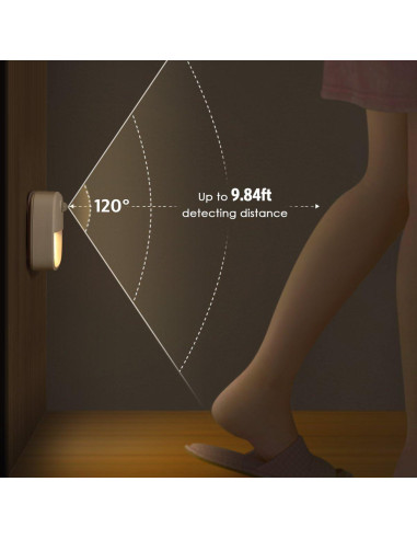 Luz Nocturna LED AMIR con Sensor de Movimiento - Paquete de 3