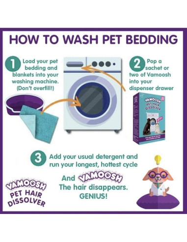 Disolvente de Pelo de Mascota Vamoosh - 3 Sobres 100g