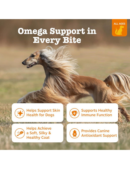 Zesty Paws Suplemento Omega 3 para Perros - 90 Masticables Tocino