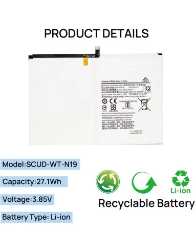 Batería de Reemplazo BORSCELLOR SCUD-WT-N19 para Galaxy Tab A7