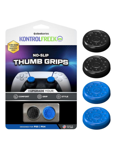 Agarres para Pulgar KontrolFreek PS5/PS4 - 4 Piezas Azul y Negro