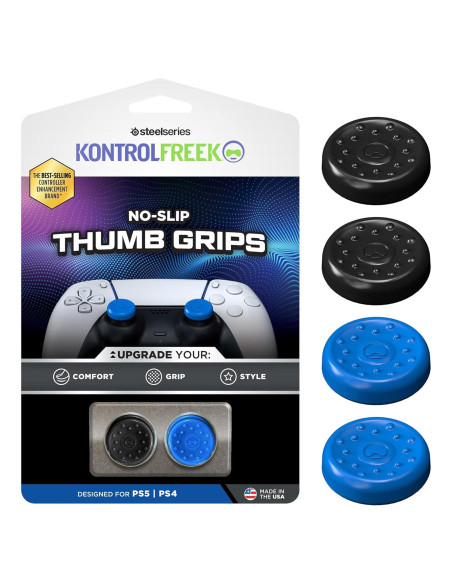 Agarres para Pulgar KontrolFreek PS5/PS4 - 4 Piezas Azul y Negro