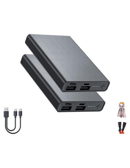 Banco de Poder 5000mAh 2PCS USB-C y USB-A para Ropa Calentada