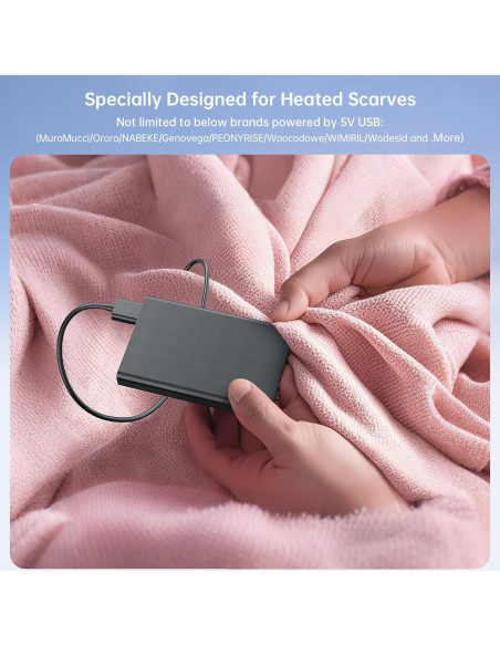 Banco de Poder 5000mAh 2PCS USB-C y USB-A para Ropa Calentada