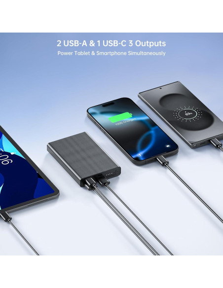 Banco de Poder 5000mAh 2PCS USB-C y USB-A para Ropa Calentada