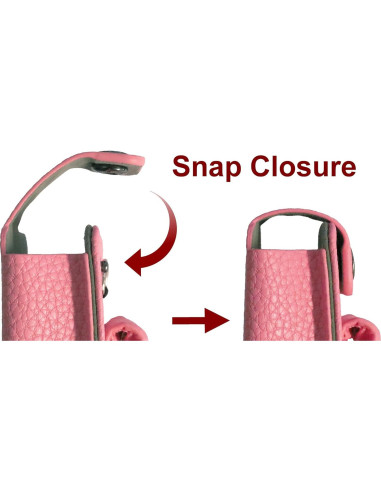 Funda de Cuero Ajustada Medtronic Minimed 630G 640G 650G 670G 770G 780G Rosa